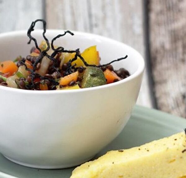 Linsensalat mit Hijiki und Süßkartoffel