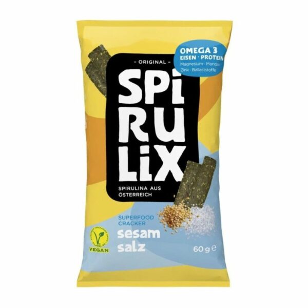 SPIRULIX Algen Cracker Sesam & Salz – 60g