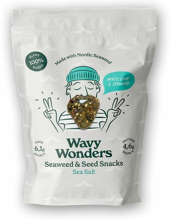Wavy Wonders Sea Salt Algen-Saaten-Snack – 30g