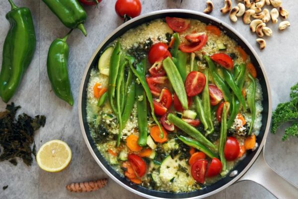 vegan seafood paella