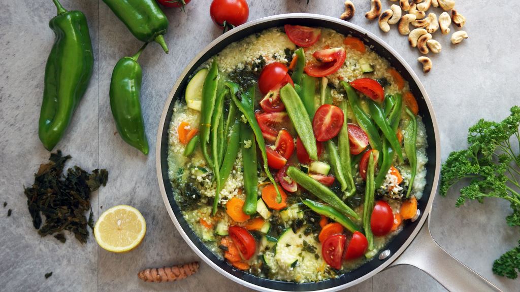 vegan seafood paella