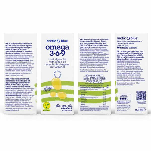 Veganes Omega 3-6-9 Öl, Algen- und Hanföl - 150ml_2