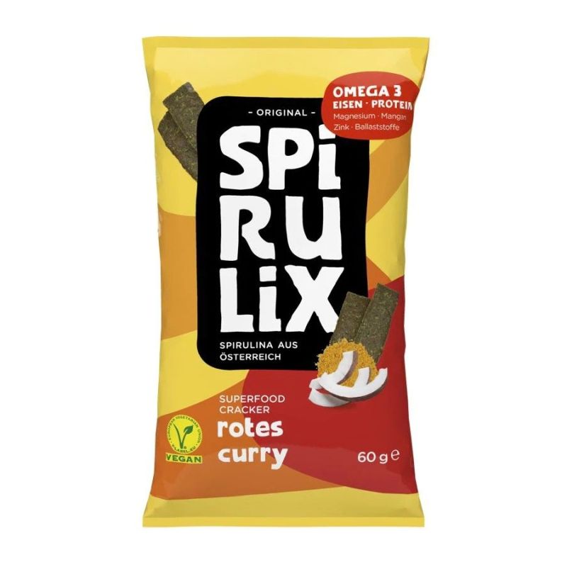 SPIRULIX Algen Cracker Rotes Curry – 60g