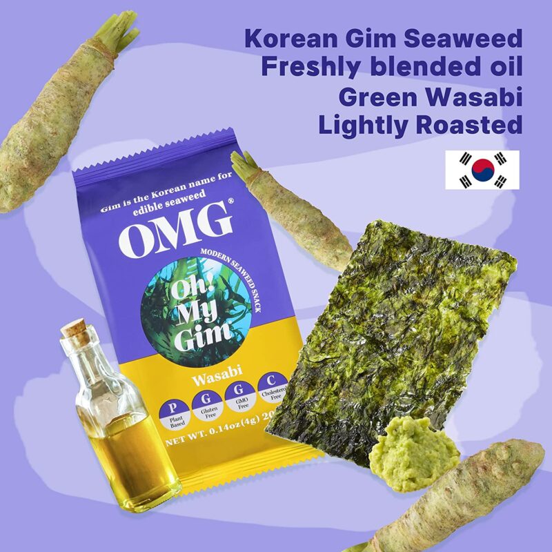 Oh My Gim Koreanischer Algen-Snack Wasabi – 4g_3