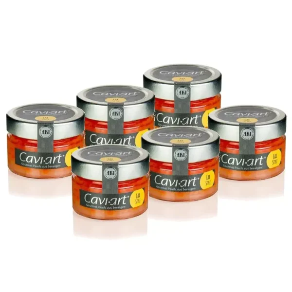 6er Box Cavi-Art Algen-Kaviar Lachs-Geschmack - 6x 100g