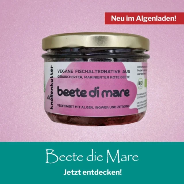 Beete di Mare – Der vegane Räucherfischersatz aus roter Bete! 🌱
Mit echtem Meeresgeschmack dank Algen, nachhaltig produziert und unglaublich vielseitig in deiner Küche. Perfekt für Sushi, Bowls oder einfach aufs Brot!

💚 100 % pflanzlich
♻️ Bio & plastikfrei
🇩🇪 Handgemacht in Bremen

👉 Swipe dich durch & entdecke, warum alle auf den Geschmack kommen!
📦 Jetzt im Shop sichern – Link in Bio!

#beetedimare #veganerfisch #pflanzlichgenießen #nachhaltigessen #algenpower #knollenkutter #veganfoodshare #meeresgeschmack #vegandeutschland #algengenuss #seaweed #algen